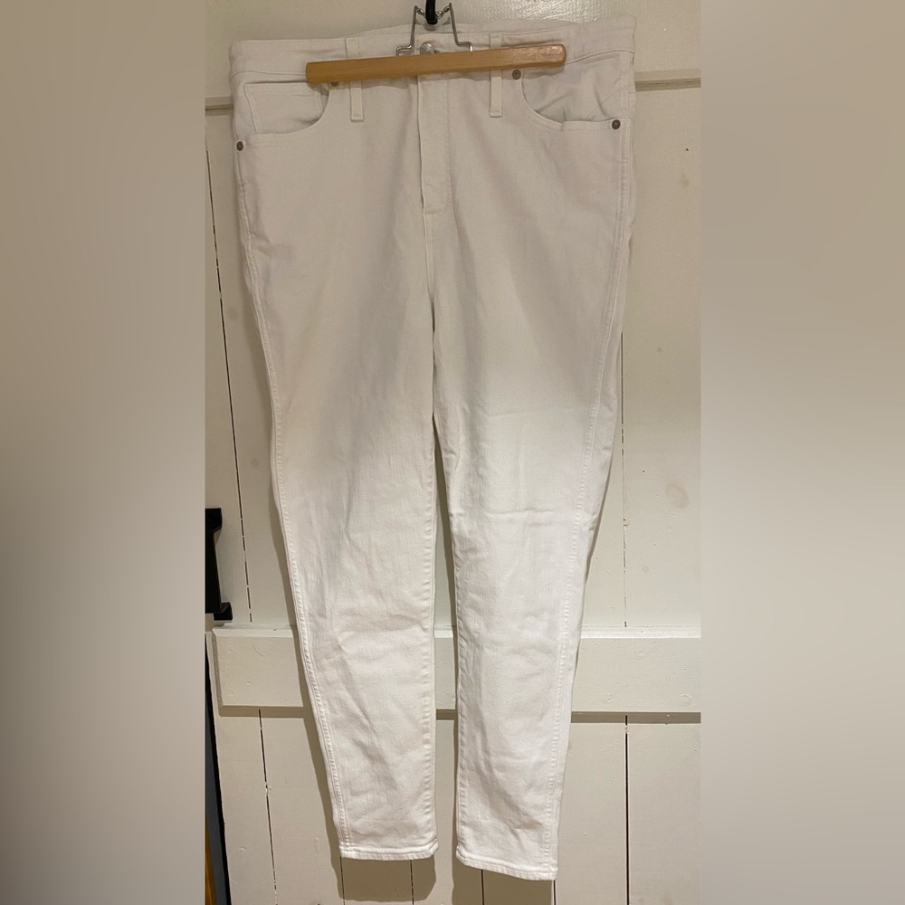 Women’s Madewell White High Rise Skinny Jeans 34